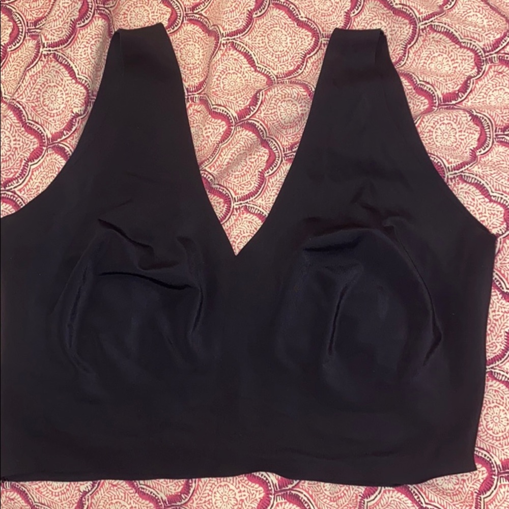 True & co. XL body v neck bra black